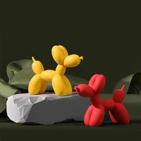 new matte balloon dog statue resin sculpture modern nordic home decoration living room office room decor gift animal figures