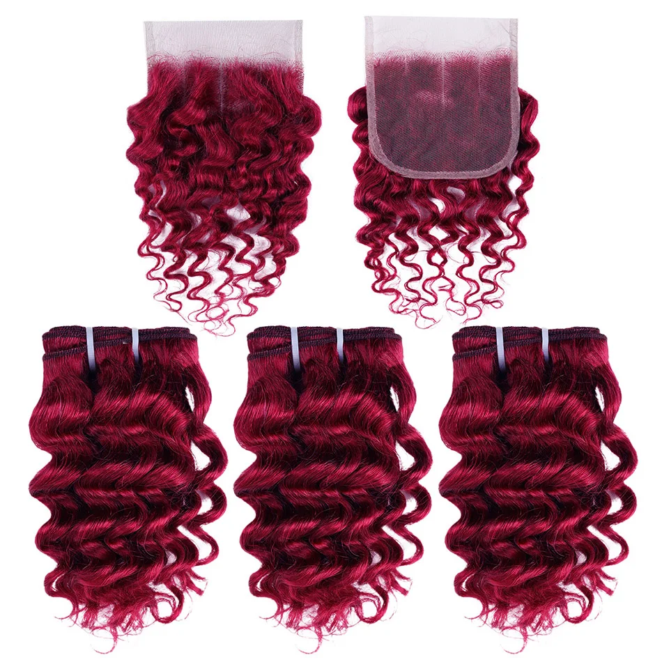 Настоящая красота 3 пряди бразильские волнистые волосы с застежкой на шнуровке