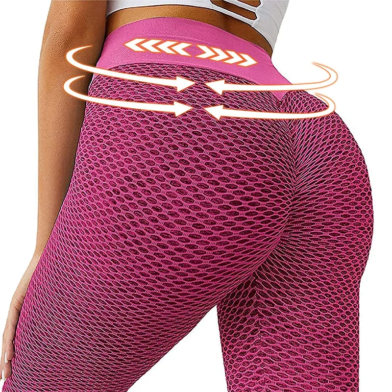 

Grid Tights Yoga Pants Women Seamless High Waist Leggings Breathable Gym Fitness Push Up Clothing Girl Yoga Pant