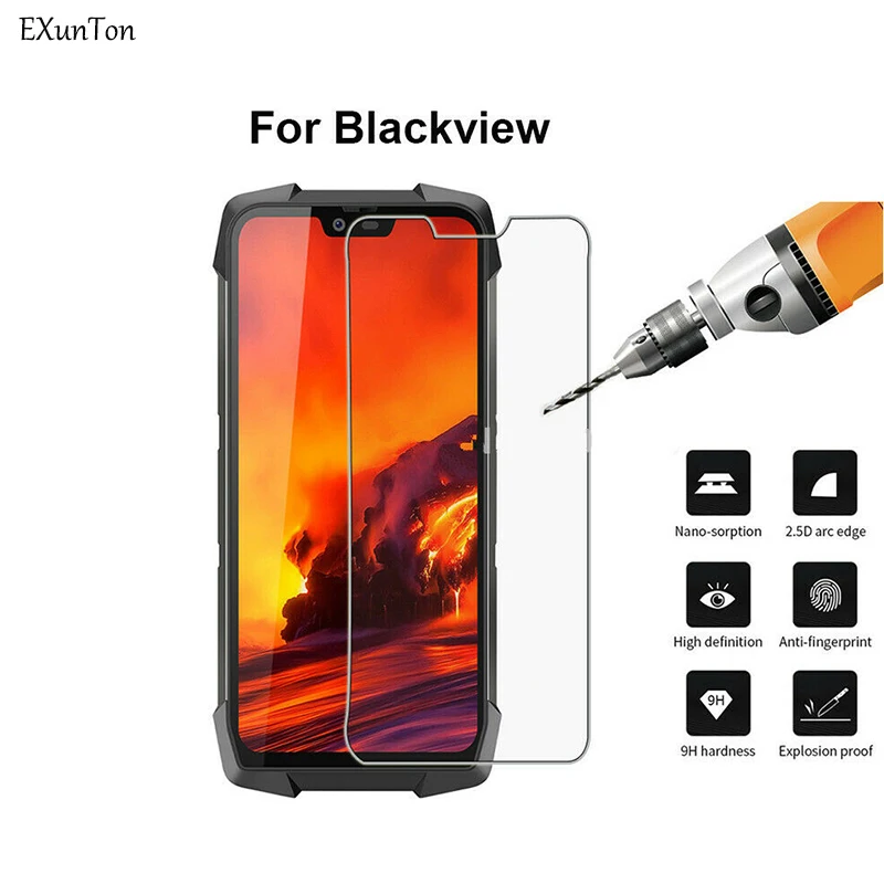 2 шт. закаленное стекло для Blackview BV8000 BV6000S A7 A8 MAX P2 LITE E7 E7S Защита экрана BV7000 Pro R6
