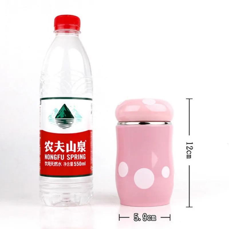 Мультяшная Студенческая изоляционная чашка в виде грибов Женская портативная