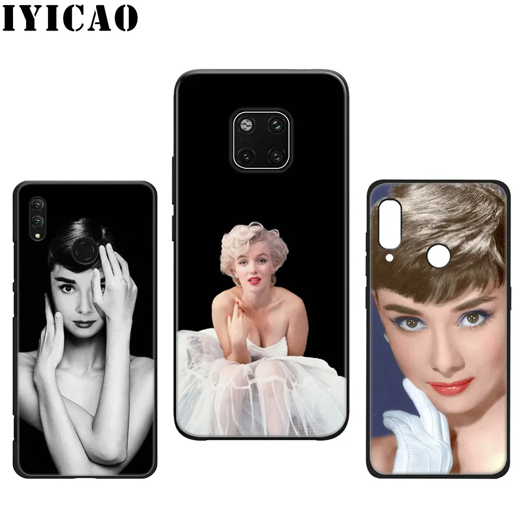IYICAO Marilyn Monroe Lovely Soft Silicone Case for Huawei Mate 20 10 Lite Pro Nova 5i 4 3i 3 2i 2 |