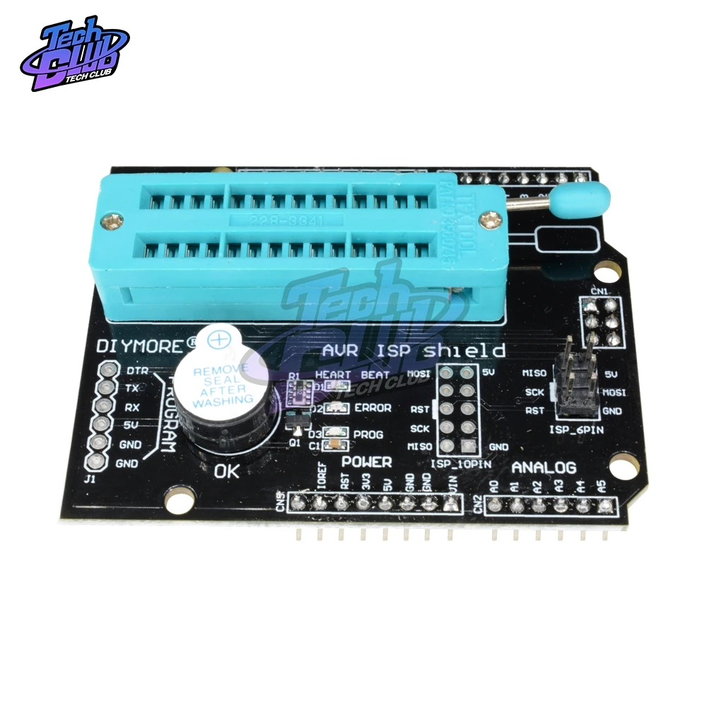 AVR ISP щит горелка Bootloader программируемый модуль расширения зуммер Светодиодный