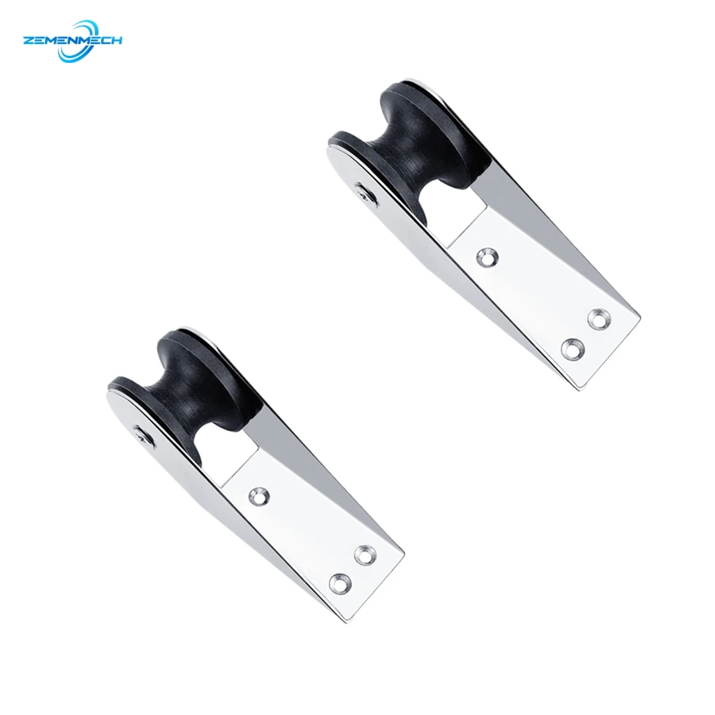 

2PCS Boat Accessories Stainless Steel Heavy Duty Bow Anchor Roller Fixed Anchor Fairlead Boat Docking Nylon Roller Chock Marine