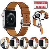 for apple watch band 7 6 5 4 3 2 1 se genuine leather bracelet 45mm 41mm apple watch correa strap 44mm 40mm 42mm 38mm for iwatch