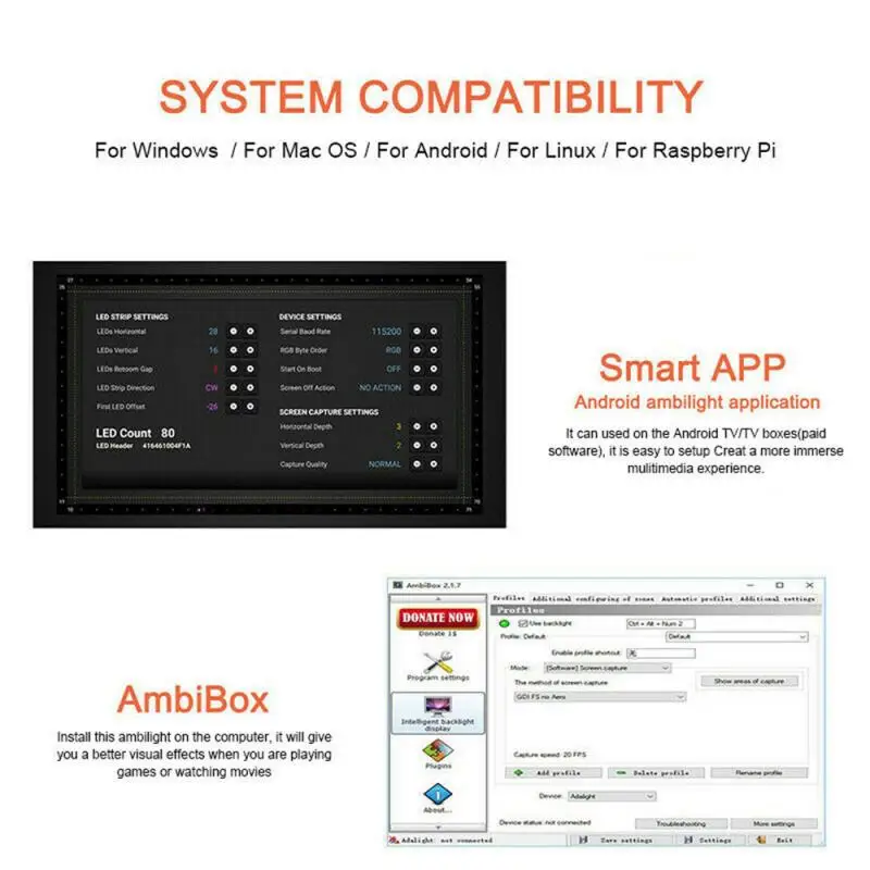 Светодиодная лента 5050 RGB сделай сам для телевизора освесветильник с фантазийной