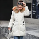 Новинка 2021, зимнее пальто, женская теплая куртка с капюшоном из искусственного меха, длинные пальто с хлопковой подкладкой, женская зимняя одежда на молнии