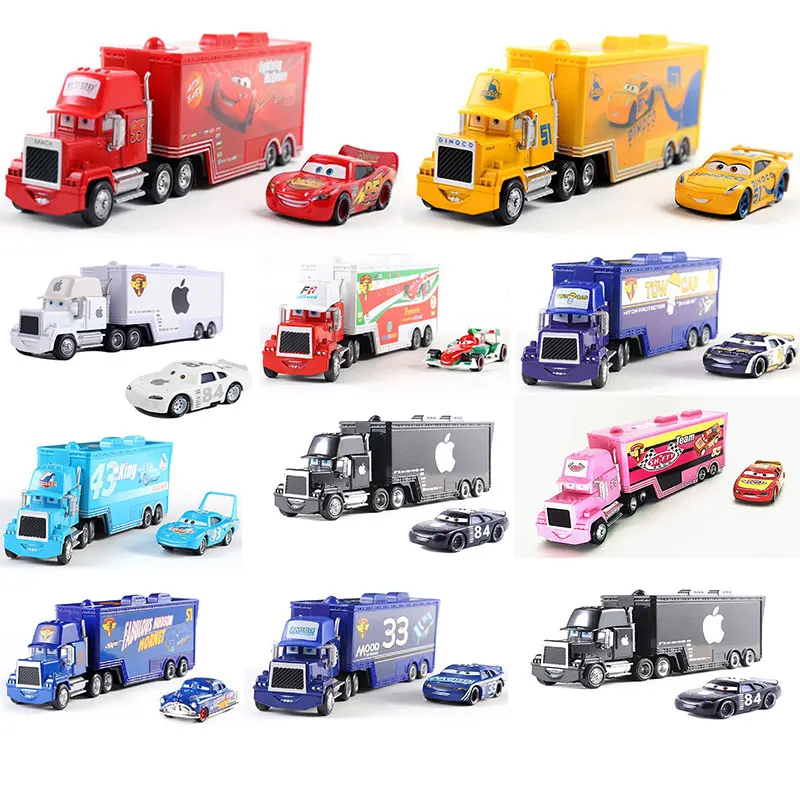 Оригинальная модель Disney Pixar Boutique Car 3 Mac Молния Маккуин дядюшка грузовик 1:55 литые