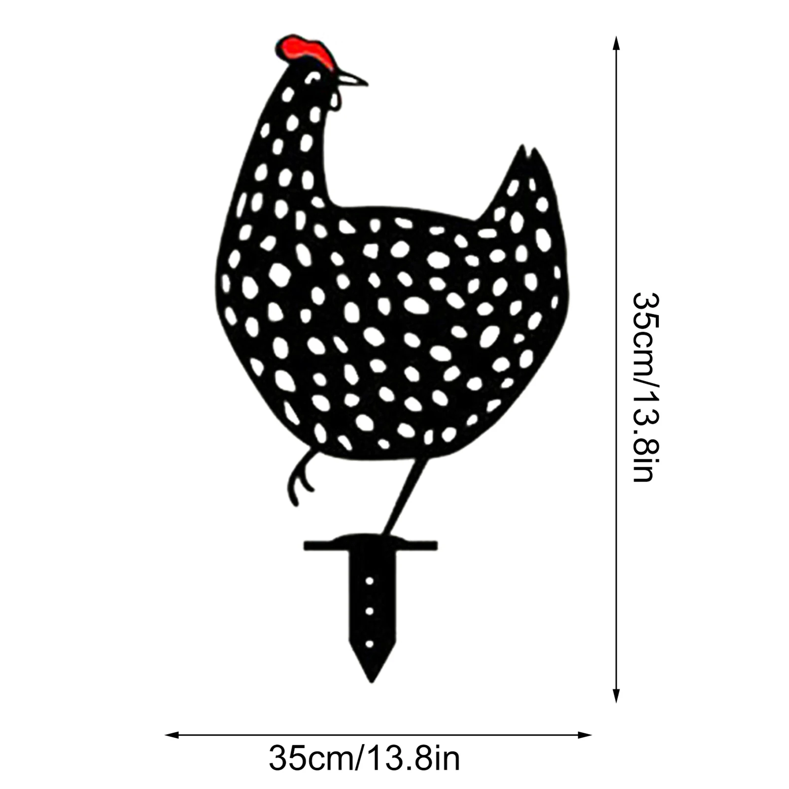 

Innovative Swinging Chicken Rotator Sculpture Art Courtyard Decor Furnishings Chicken Shape Wind Spinner Yard Lawn Wind Chimes