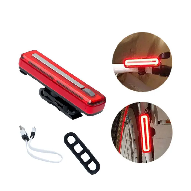 Red Shell USB Перезаряжаемый COB велосипедный задний светильник 8 режимов велосипедный задний свет ночная безопасность Предупреждение ющий Подседельный штырь светильник для верховой езды - Цвет: Red Shell