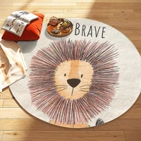ins nordic new cartoons mat for children baby play mat round carpet lion playmat newborn photography props living room carpet