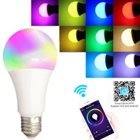 AC85-265V E27 7W RGBW Smart Wifi Bulb Remote Control Dimming Toning Wake Up Group Control Stage Effect With Alexa Google Home