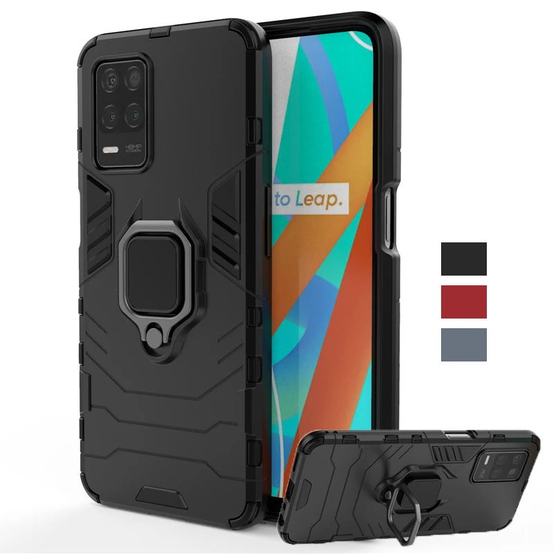 

For Oppo Realme Q3i 5G Case Realme Q3 i Cover Magnetic Ring Stand Holder Shockproof TPU Bumper Armor Back Phone Case Realme Q3i