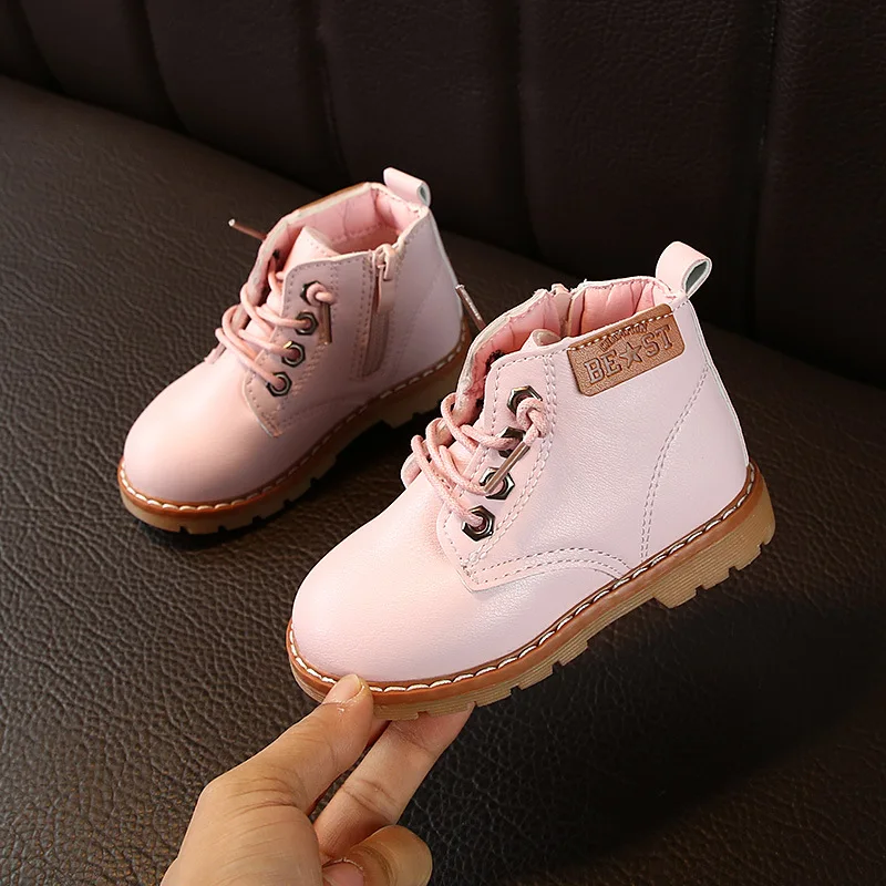 Ботинки-мартинсы Детские осенне-зимние водонепроницаемые с боковой молнией |