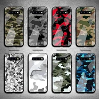 camouflage pattern camo military army phone case tempered glass for samsung s20 plus s7 s8 s9 s10 note 8 9 10 plus