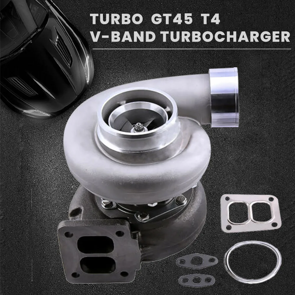 Турбокомпрессор GT45 T4. 66 A/R Com 1 05 V-band 600 + 78 Trim HP Boost Racing Turbo 4 Bolt | Автомобили и