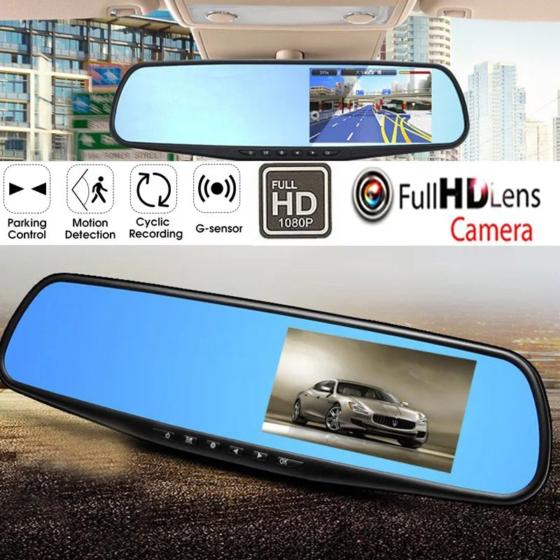 

4.3 inch 1080P HD rearview mirror car DVR recorder automatic driving recorder car camera recorder rearview mirror camera pro