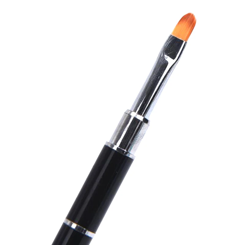 

2-In-1 Double-Ended Dual-Use Nail Tool Nail Pen Poly Nail Gel Brush And Picker Stainless Steel Gel Color Bar Flower Brush