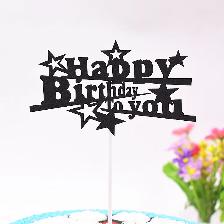 10 наклеек украшения для торта на день рождения картонные топперы Мультяшные