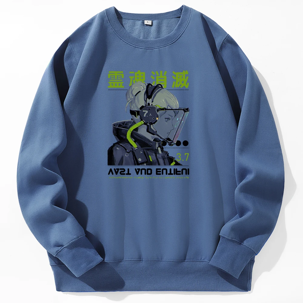 

Japan Anime Prttern Winter Male Sweater Fleece Lined Warm Outdoor Shirt High-Quality Sport Clothes Casual Hip Hop Tops For Men