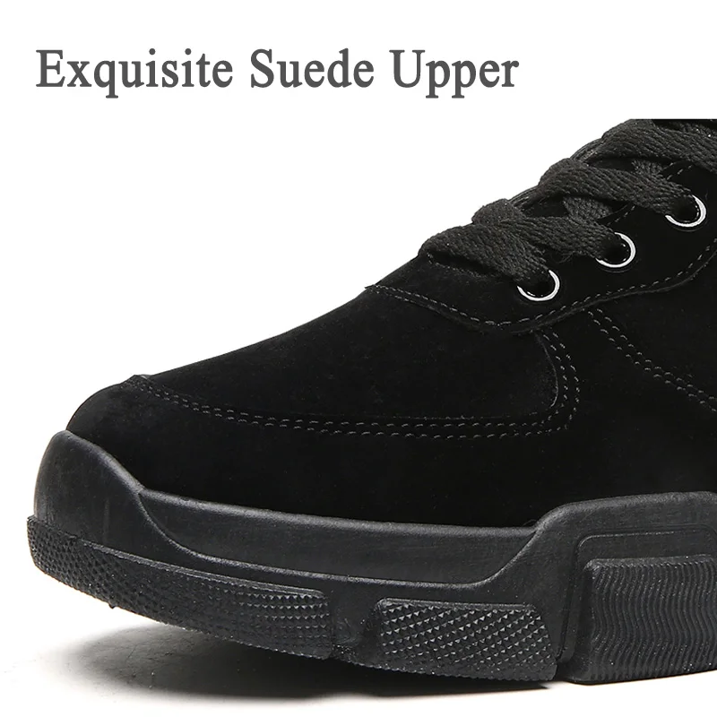 Мужские прогулочные ботинки меховые замшевые высокие повседневные теплые