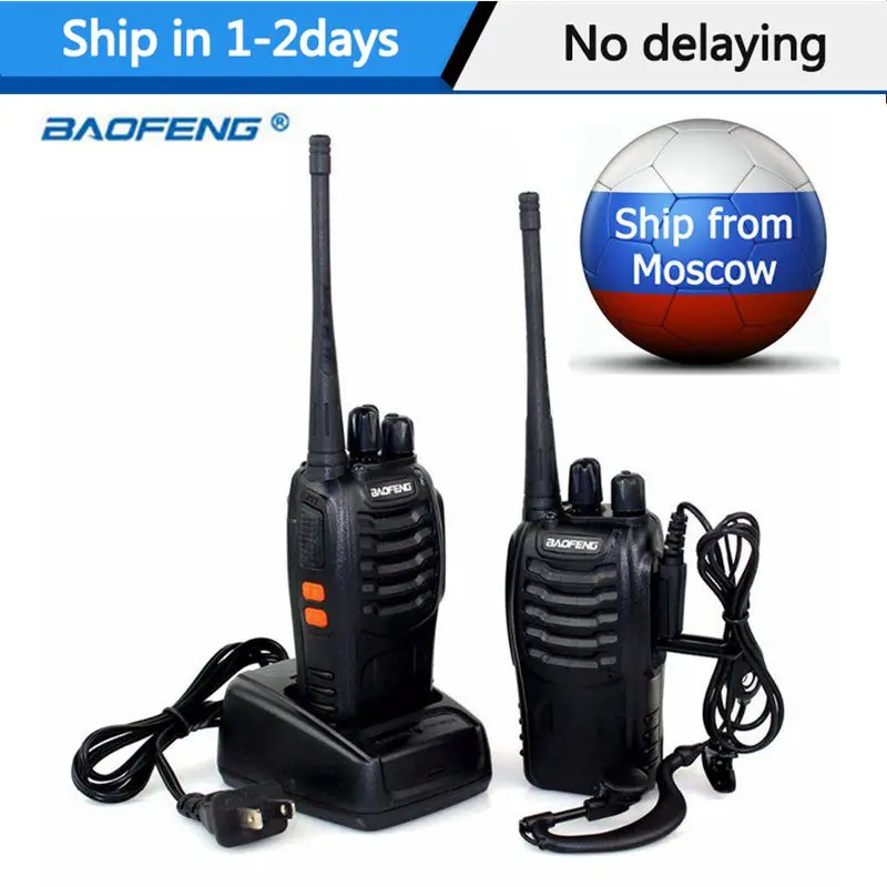 1or из 2 предметов Baofeng BF 888S иди и болтай Walkie Talkie “иди 5 Вт двусторонней радиосвязи