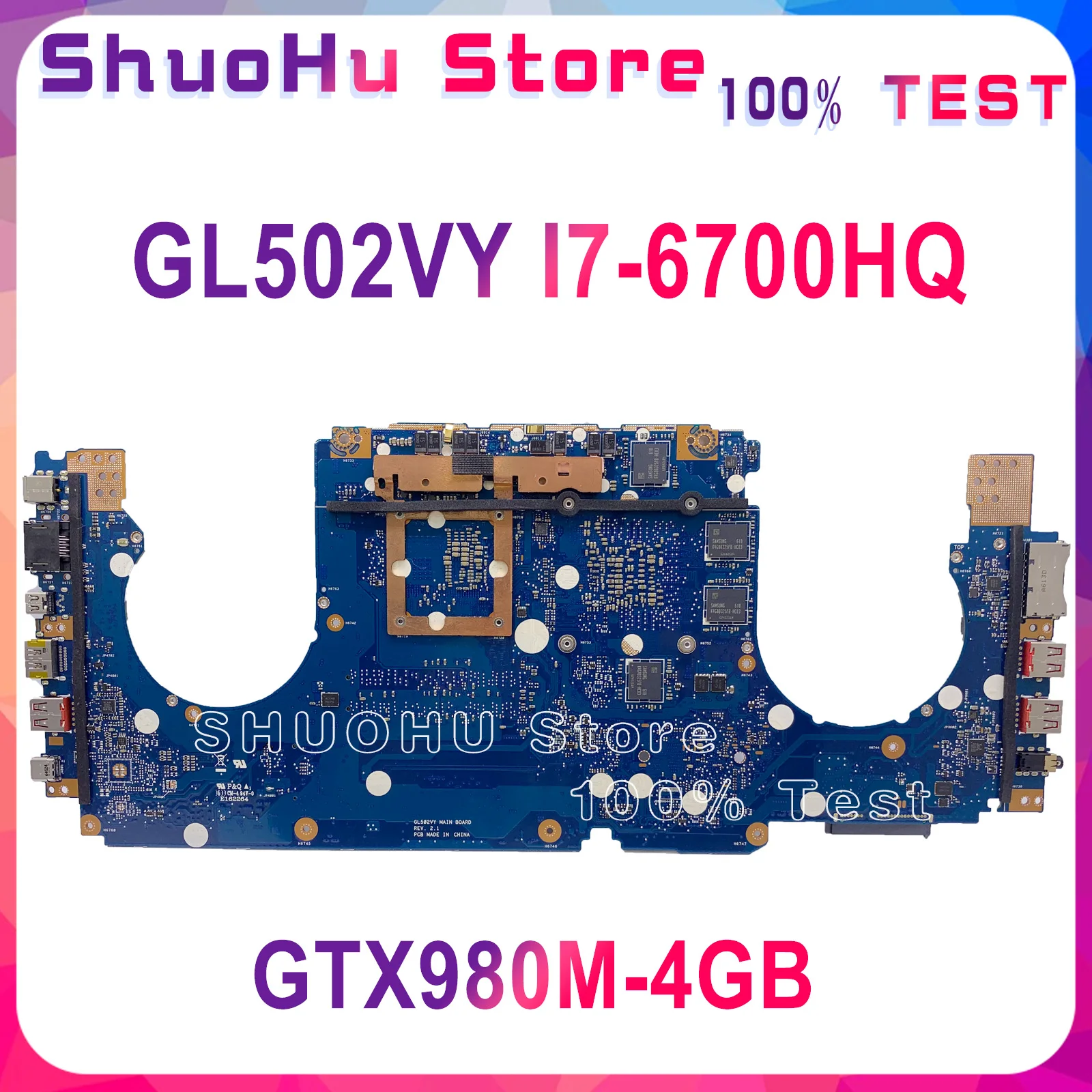 KEFU ROG GL502VY для ASUS GL502VT GL502VM Материнская плата ноутбука I7 6700HQ GT980M 4g протестированная