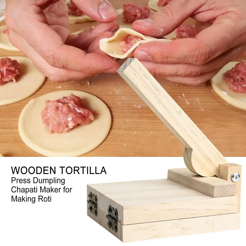 

Wood Dumpling Pressing Tool Dough Presser Dumpling Skin Wrappers Presser Dumpling Wrapper Mold Kitchen Gadget Baking Pastry Tool