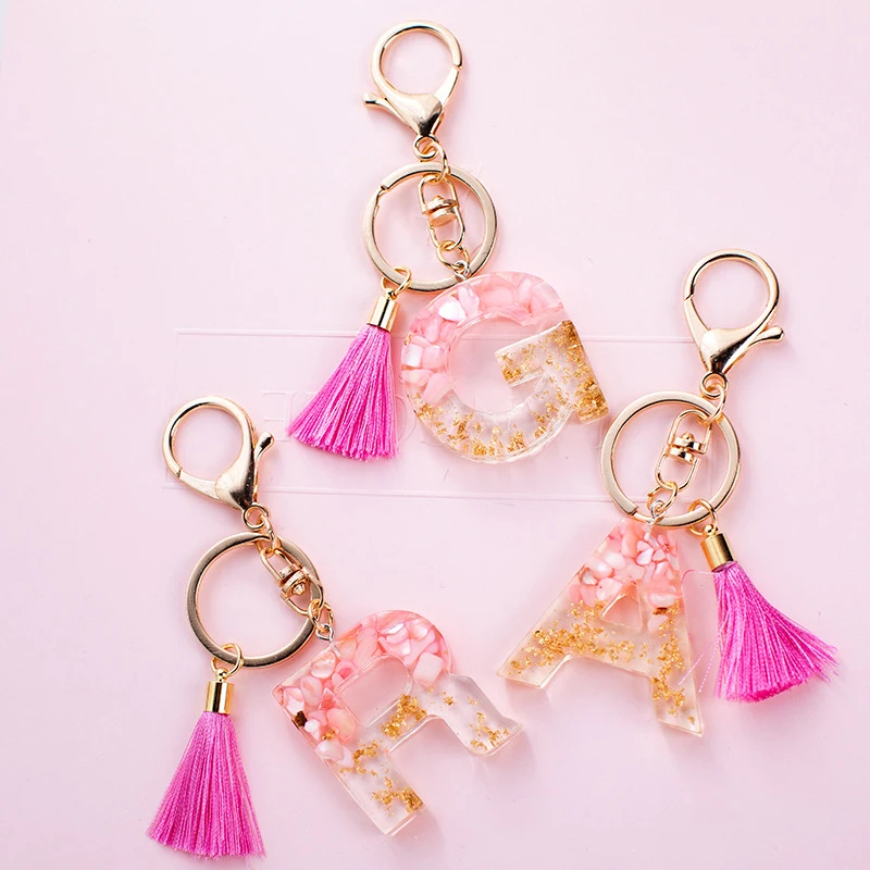 Брелок для ключей с подвеской в виде букв алфавита кристаллов акриловый женщин |