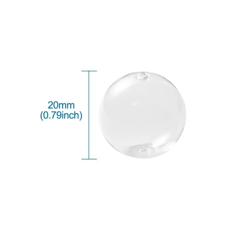 5 шт. прозрачные круглые стеклянные серьги ручной работы 16/20 мм|Бусины| |