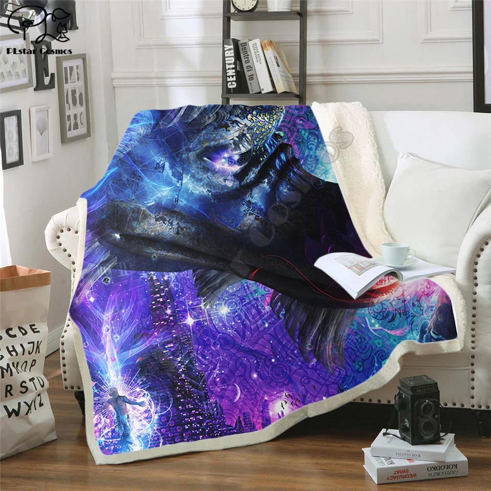 

Mind of Light Fleece Blanket Plush 3d Printed for Adults Sofa Sherpa Fleece Bedspread Wrap Throw Blanket