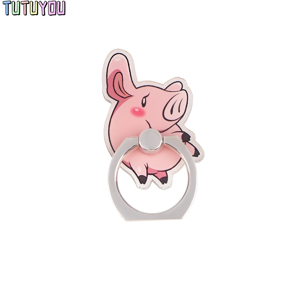 

PC2844 The Seven Deadly Sins Pink Pig Universal Mobile Phone Ring Stand Anti-drop Ring Buckle Lazy Bracket Phone Accessories