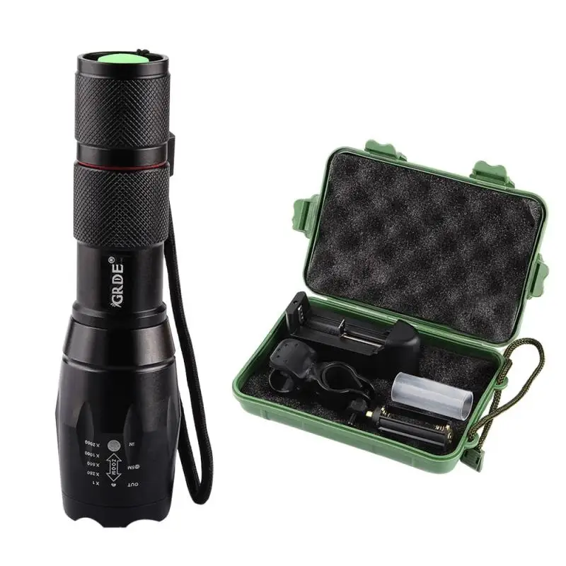 

LED Tactical Flashlight T6 LED Flashlight Portable Outdoor Waterproof Zoom Set Outdoor Portable Flashlight At Night multi-Tools