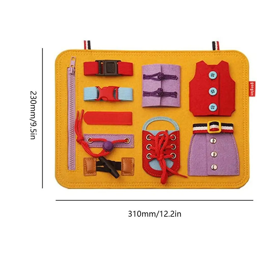 

Kids Busy Board Buckle 1-5 years old Zip Button Lace Up Tool Toy Montessori Early Education Dress Aids Preschool Toys for Kids