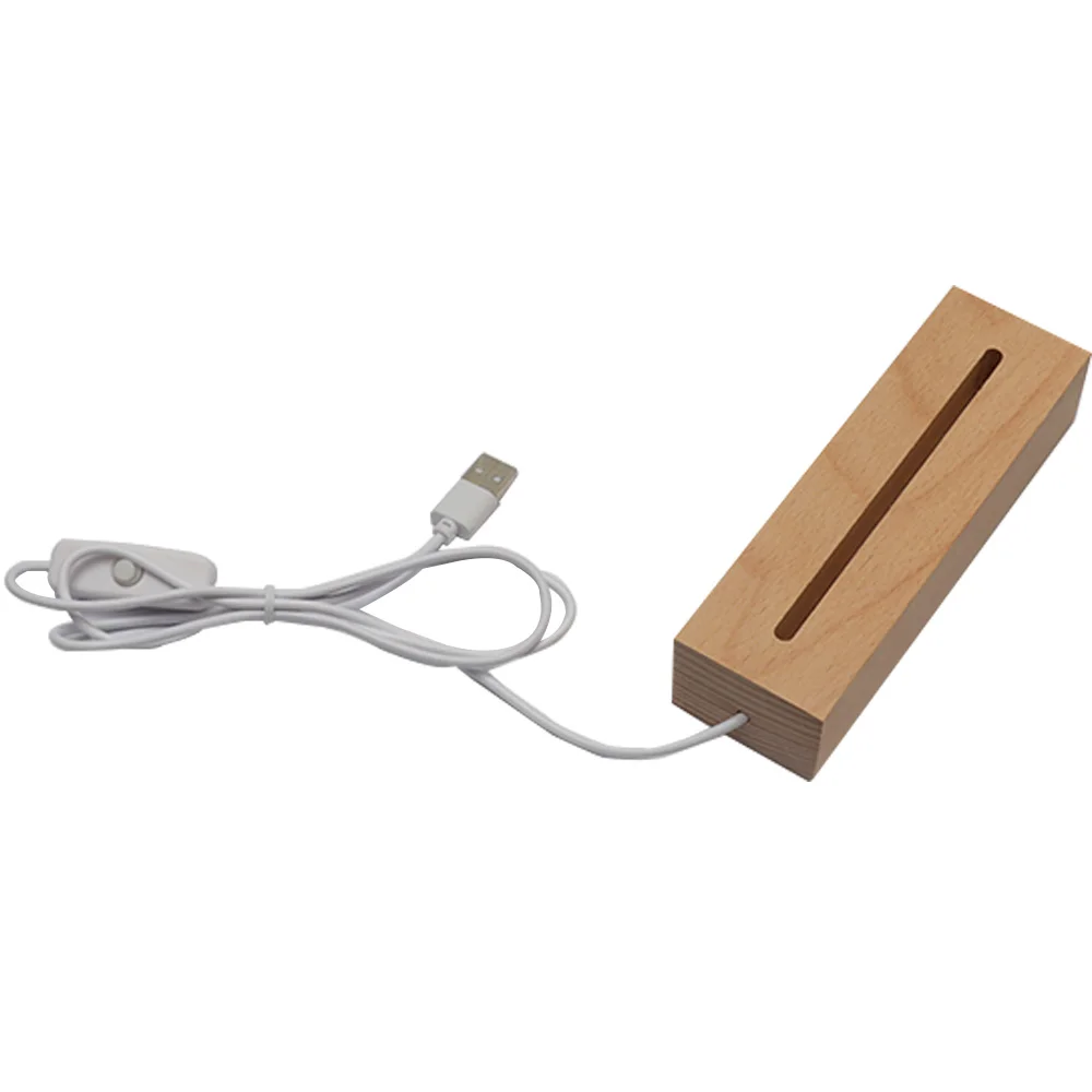 Деревянная 3D подставка светодиодный лампы светодиодная настольная для ночного