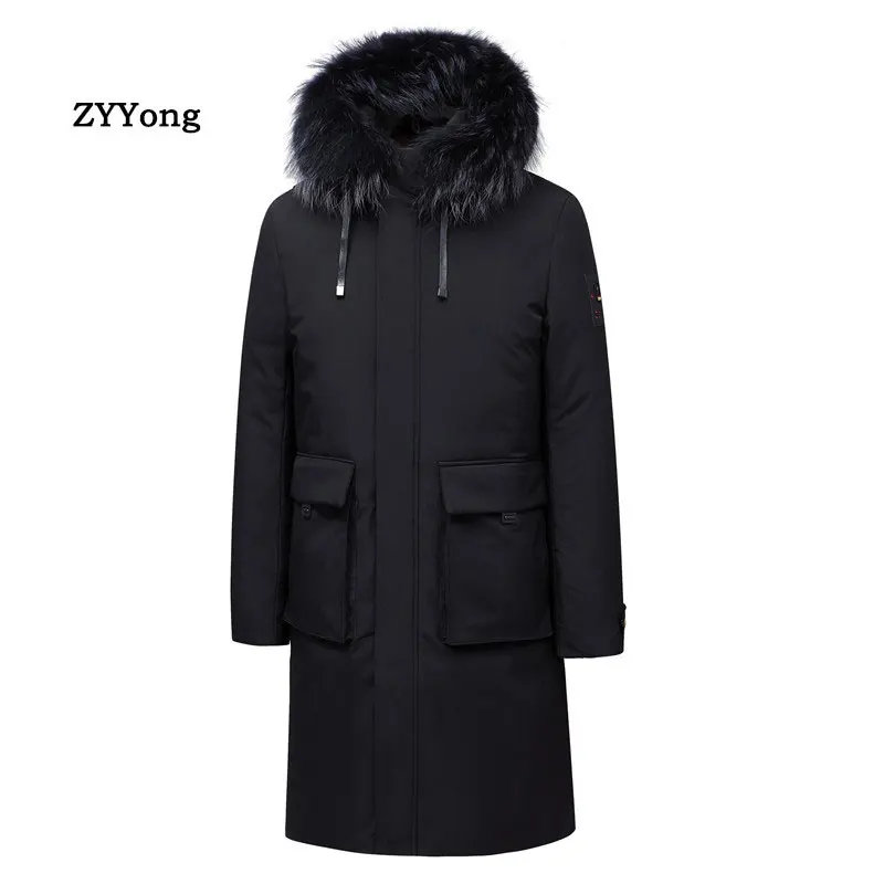 2020New Winter Long Jacket Windproof Male Cotton Fashion Men's Parkas Casual Man Coats High Quality Men Coat Plus Size XXXL