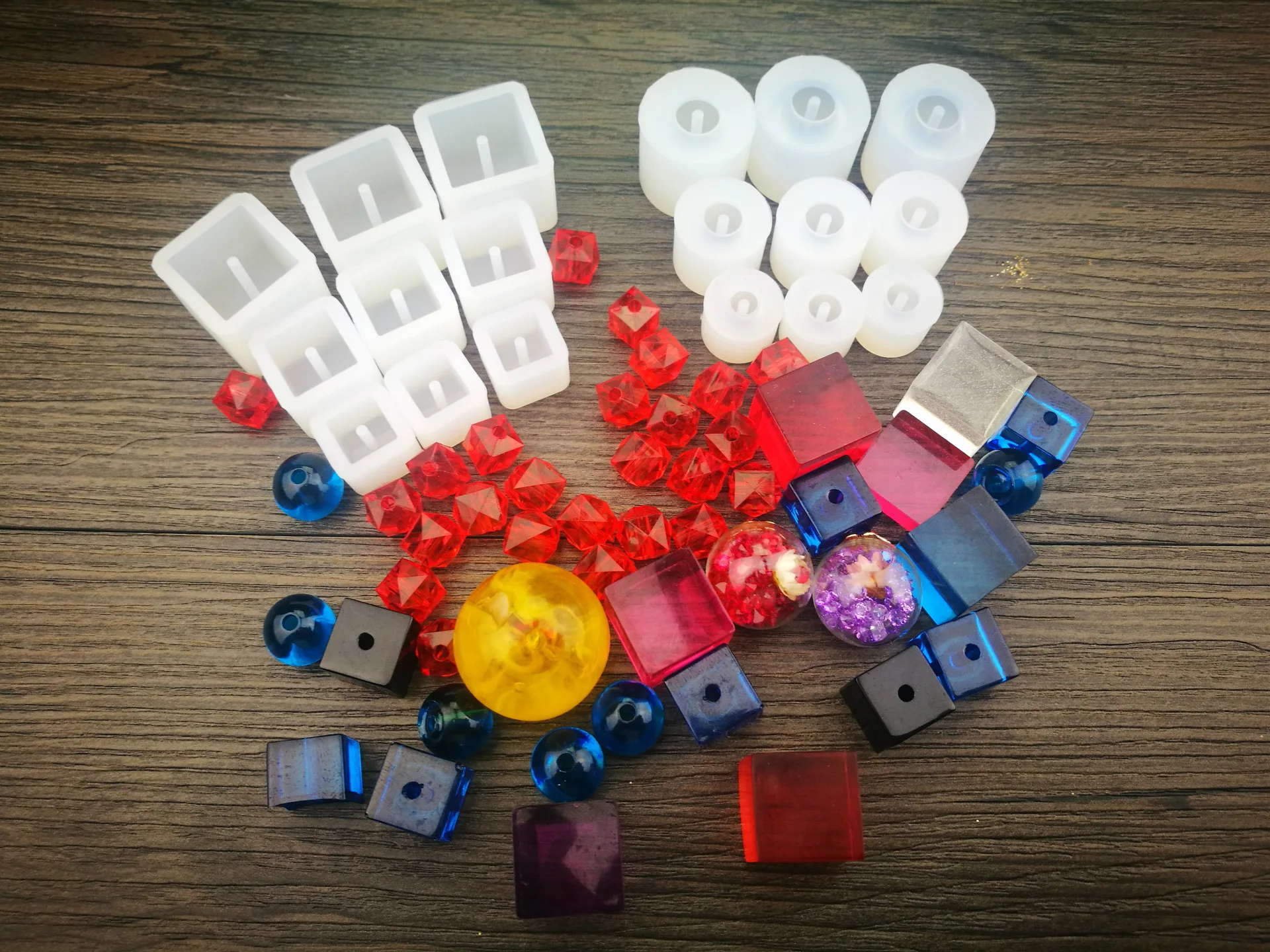 1 шт. Прозрачный квадратный круглые бусины силиконовые формы для изготовления