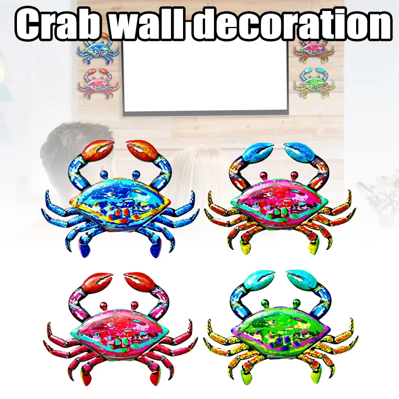 

Металлический Краб Настенный декор красивые винтажные скульптуры орнамент для дома Патио Сад