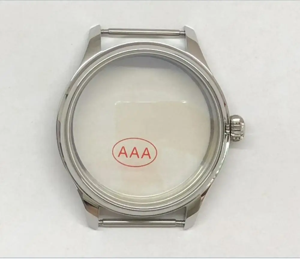 Сапфировый Кристалл 44 мм высококачественные чехлы из нержавеющей стали 316L для