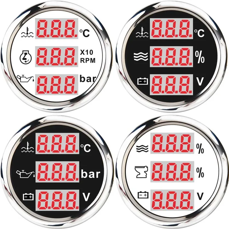 Цифровой манометр измеритель температуры воды и уровня Цельсия для масляного