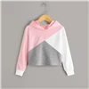 SHEIN Kiddie/Укороченный свитшот с капюшоном для маленьких девочек; Детские топы; коллекция года; осенние повседневные толстовки с длинными рукавами для подростков
