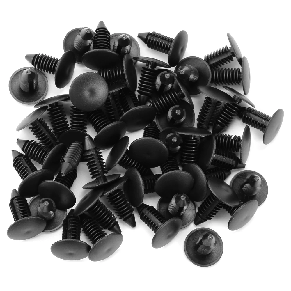 Клипса Автомобильная нейлоновая с отверстием 8 мм 50 шт.|Клипсы и зажимы для авто| |