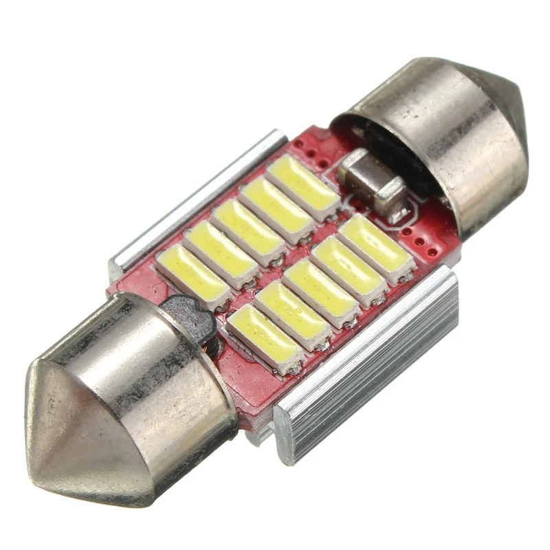 31 мм 10 SMD 4014 светодиодный чистый белый автоматический светильник Canbus