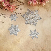 4 pcsset snow craft dies cut metal cutting dies for scrapbooking diy greeting cards making home party decoration