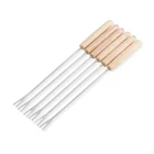 6 шт.компл. дубовый материал вилка для шоколада Hot Pot Forks, кухонные принадлежности для плавки сыра