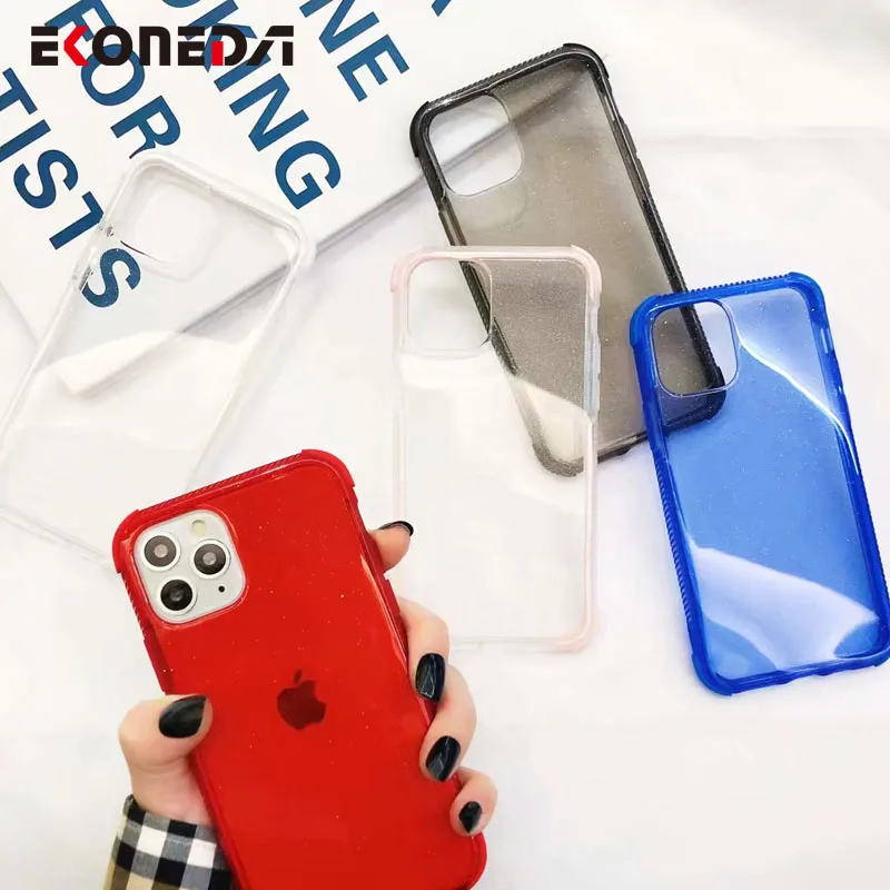 EKONEDA противоударный силиконовый чехол для iPhone 7 6 S 8 Plus мягкий блестящий с