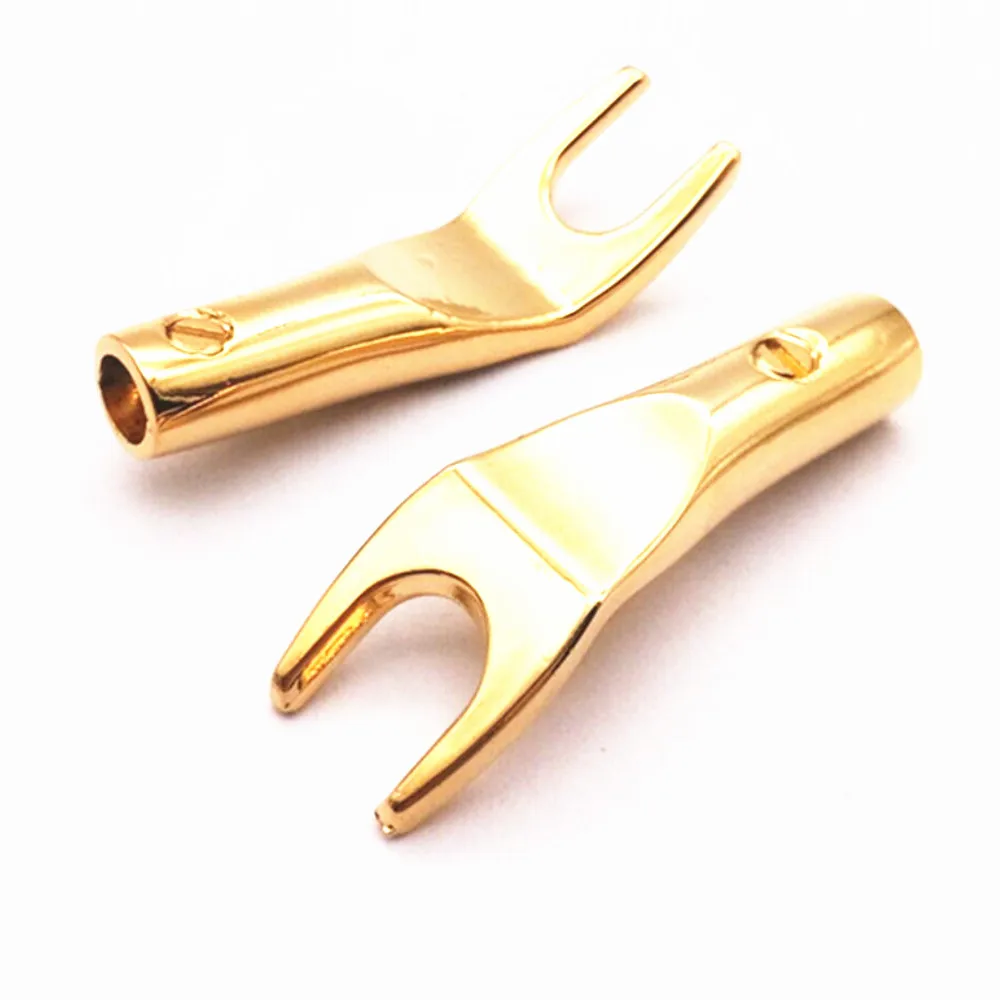 2 шт./лот Gopper позолоченная лопатка вилка беспаяльная Колонка кабельная
