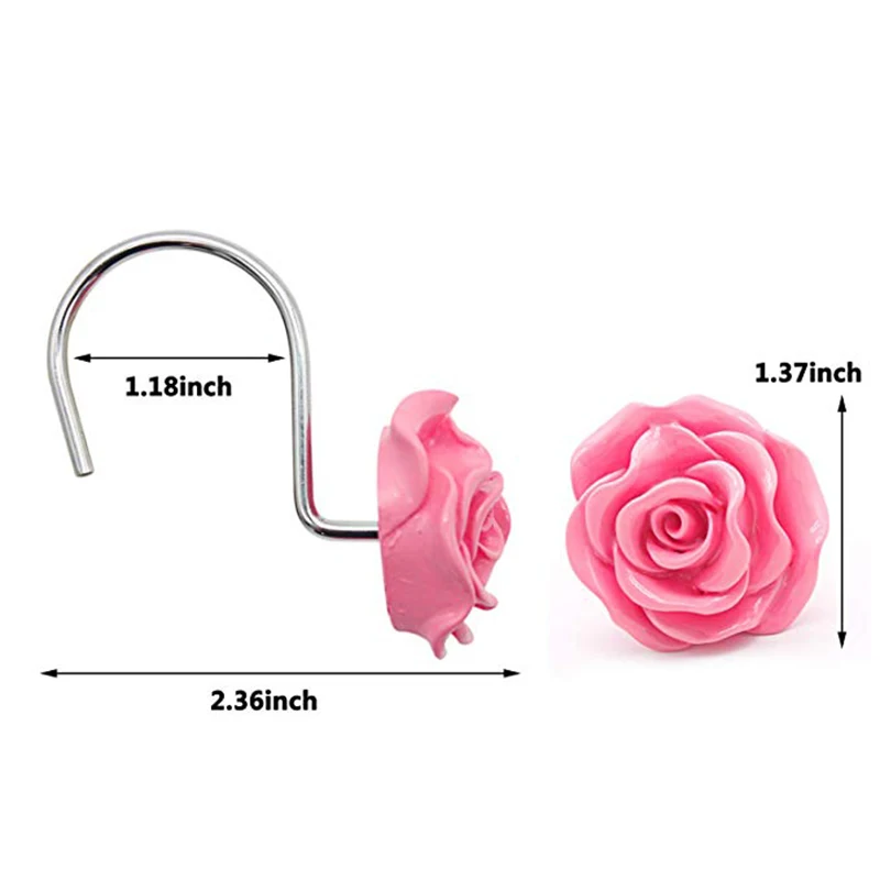 12 шт. дома моды декоративные анти ржавчина занавеска для душа крючки станок и