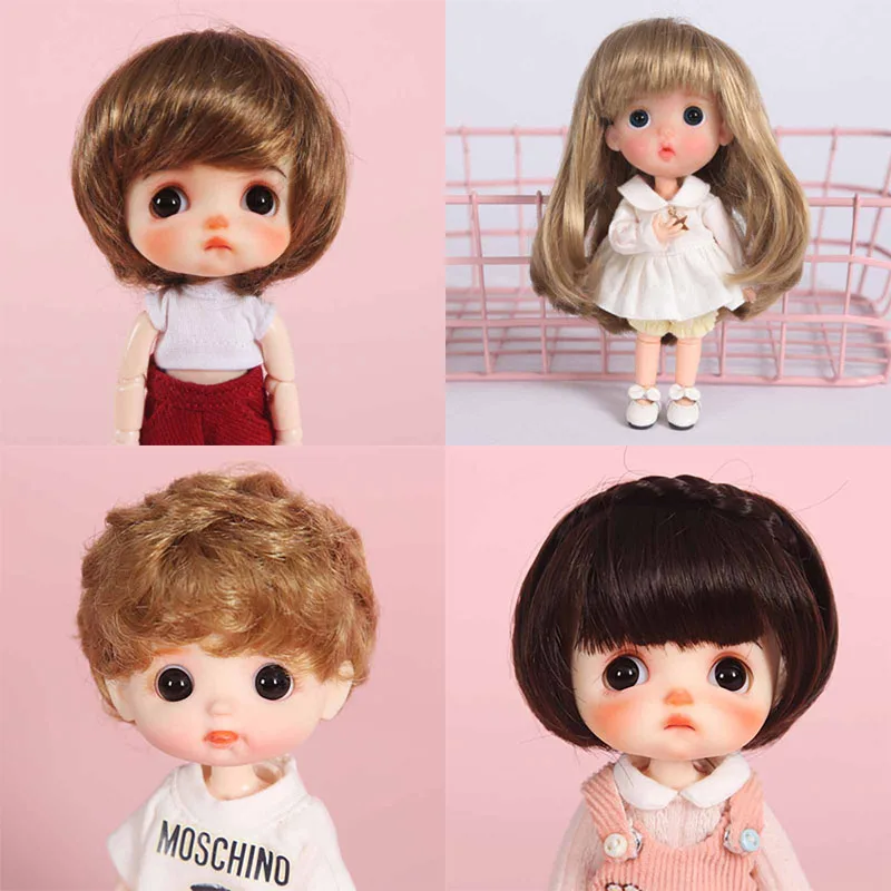 BJD парики короткие волосы длинные для 1 8 bjd Высокая температура волокна куклы