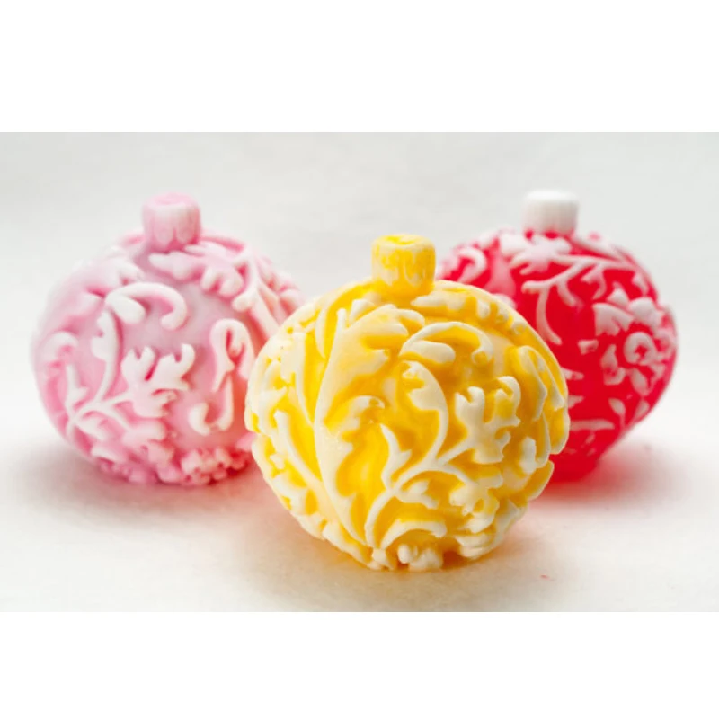 Ball on the Christmas tree forest toy candle mould silicone soap mold doll christmas gifts cake decorating | Дом и сад